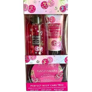 Betsey Johnson NEW Perfect Body Care Trio in the "Disco Cherry" scent 3pc set